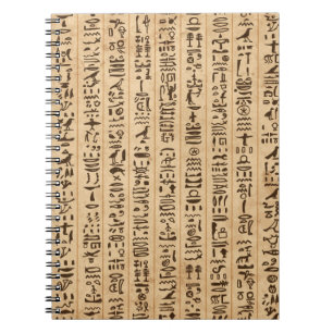 Ägyptische Hieroglyphen, grunge nahtloses Muster Notizblock
