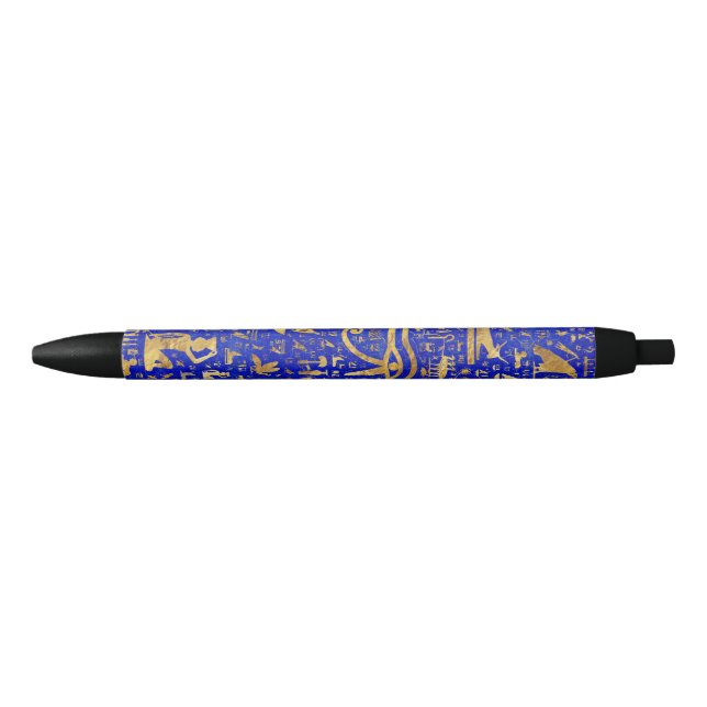 Ägyptische Hieroglyphen - Lapis Lazuli und Gold Kugelschreiber (Vorderseite)