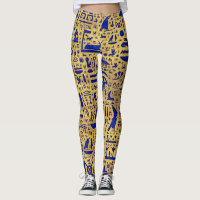 Ägyptische Hieroglyphen-Lapis-Lazuli und Gold