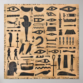 ägyptische Hieroglyphen Poster