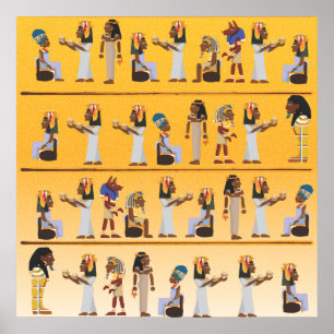 Ägyptische Hieroglyphen Poster