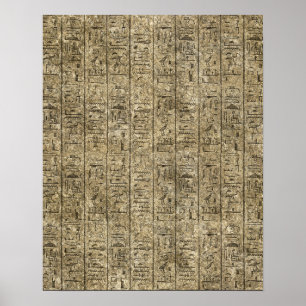ägyptische Hieroglyphen Poster