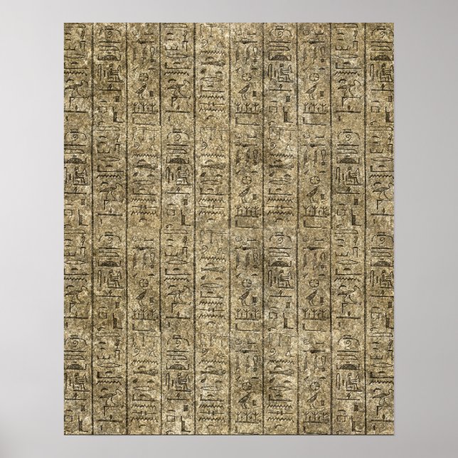 ägyptische Hieroglyphen Poster (Vorne)