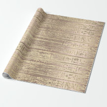 Ägyptische Hieroglyphen-Rose GoldGold-Holz