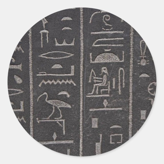 Ägyptische Hieroglyphen Runder Aufkleber (Vorderseite)