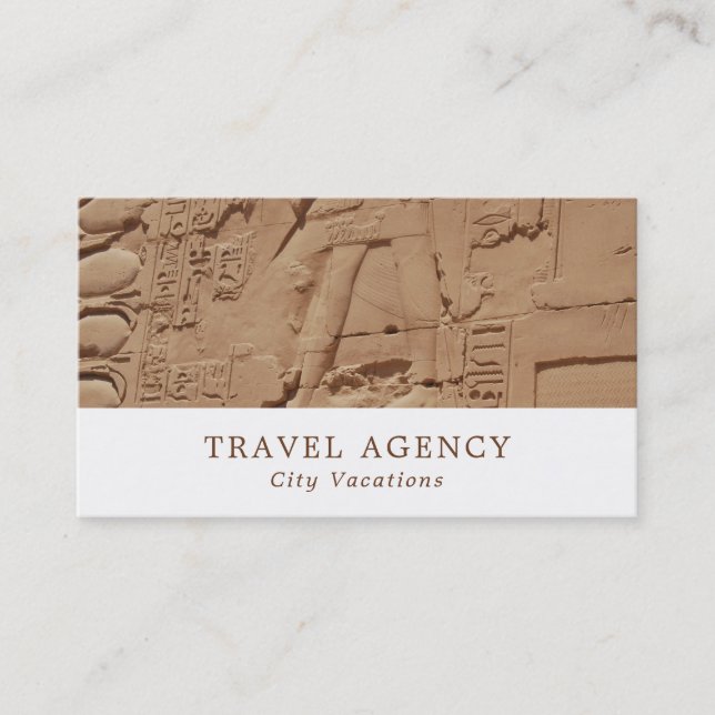 Ägyptische Hieroglyphen, Travel Agent Business Car Visitenkarte (Vorderseite)