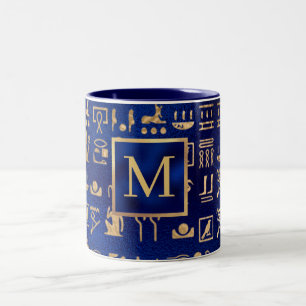 Ägyptische Hieroglyphen und benutzerdefinierter An Zweifarbige Tasse