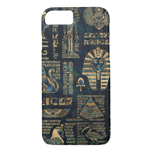 Ägyptische Hieroglyphen und Gottheiten - Case-Mate iPhone Hülle (Rückseite)