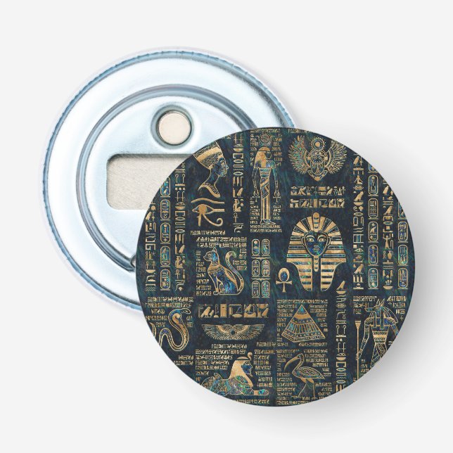 Ägyptische Hieroglyphen und Gottheiten - Flaschenöffner (Vorderseite)