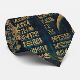 Ägyptische Hieroglyphen und Gottheiten - Krawatte