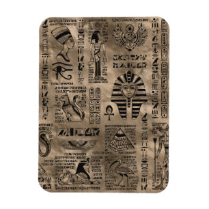Ägyptische Hieroglyphen und Gottheiten - Luxusgol Magnet
