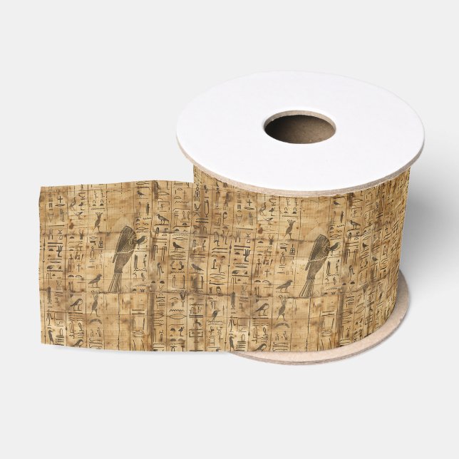 Ägyptische Hieroglyphen Vogelmuster 2 Ripsband (Spule)