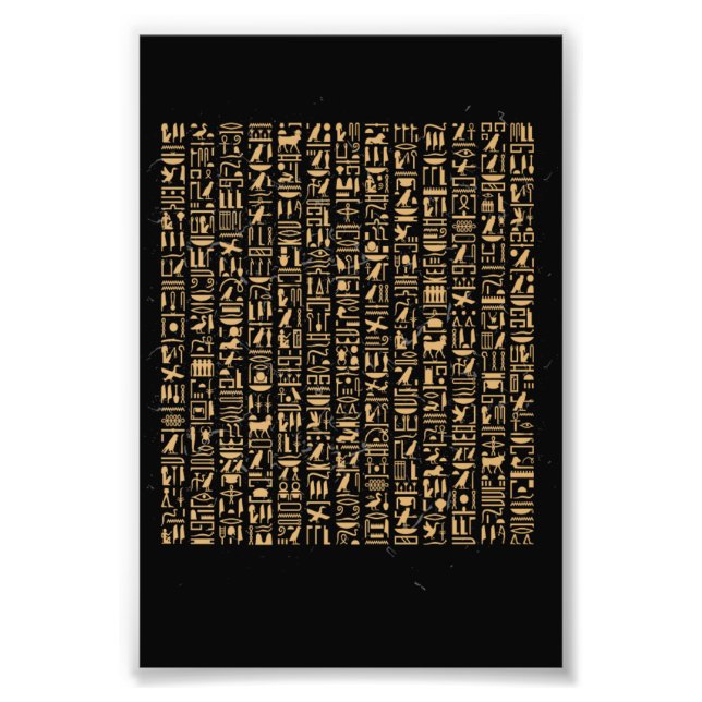 Ägyptische Hieroglyphics Ägyptische Pyramide Fotodruck (Vorne)