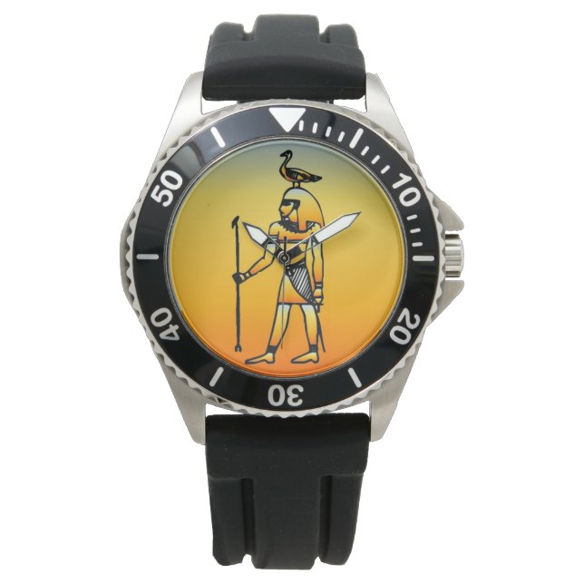 Ägyptische Hieroglyphics beobachten Armbanduhr (Vorderseite)