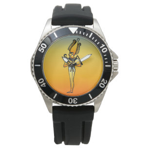 Ägyptische Hieroglyphics beobachten Armbanduhr