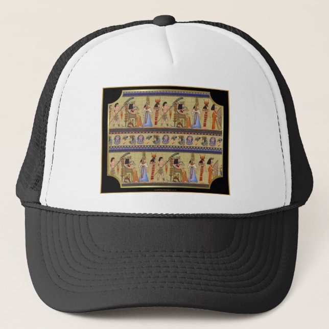 Ägyptische Hieroglyphics Serie II Apparel Geschenk Truckerkappe (Vorderseite)