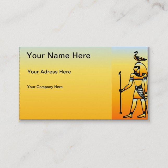 Ägyptische Hieroglyphics-Visitenkarte Visitenkarte (Vorderseite)