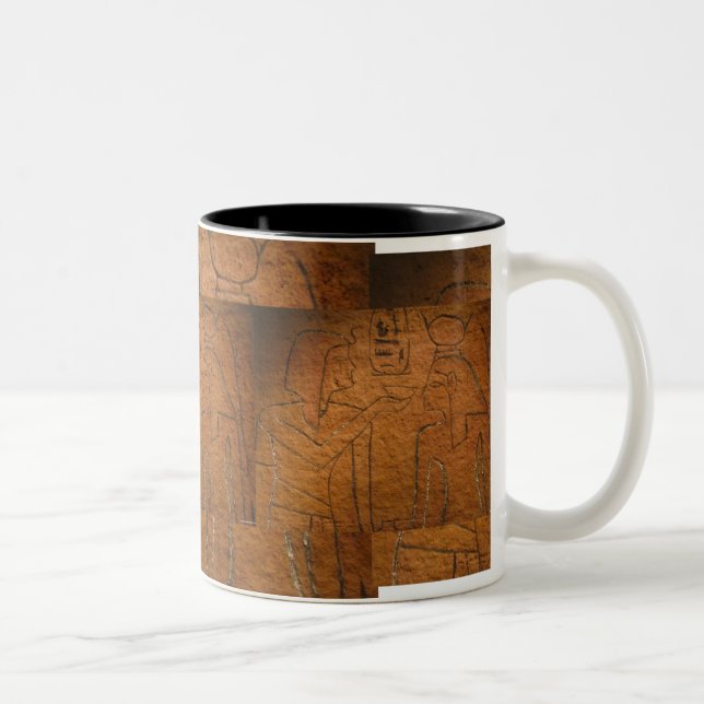 Ägyptische Hieroglyphie-Tasse Zweifarbige Tasse (Rechts)
