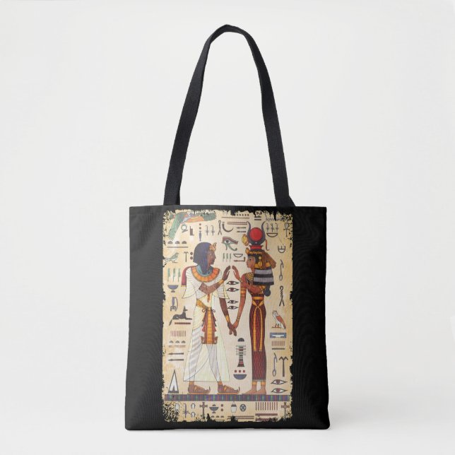 Ägyptische Hieroglyphische Mauer Wandmalerei Ägypt Tasche (Vorderseite)