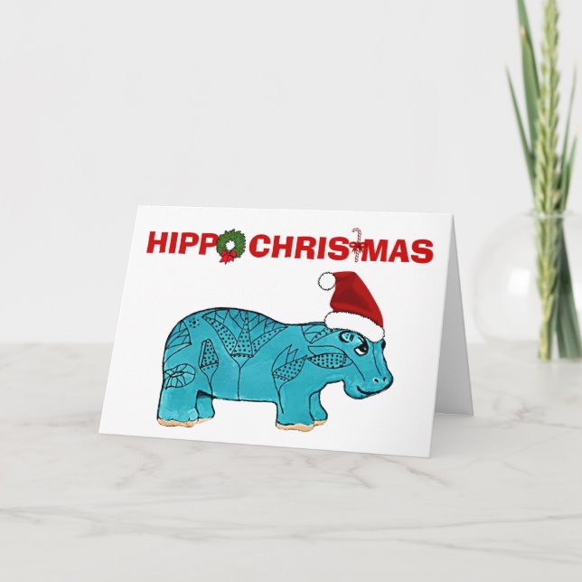 Ägyptische Hippo Weihnachten (Vorderseite)