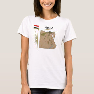 Ägyptische Karte + Flagge + T - Shirt
