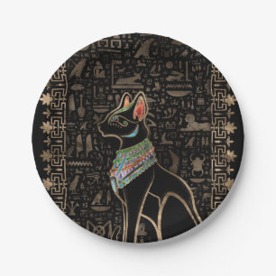 Ägyptische Katze - Bastet Pappteller
