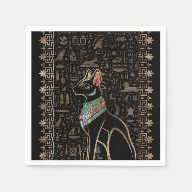 Ägyptische Katze - Bastet Serviette (Vorderseite)