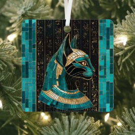 Ägyptische Katze Goddess Bastet - Mosaikkunst Ornament Aus Metall