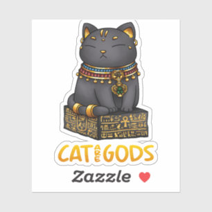 Ägyptische Katze Gott Bastet Katze sind Götter Aufkleber