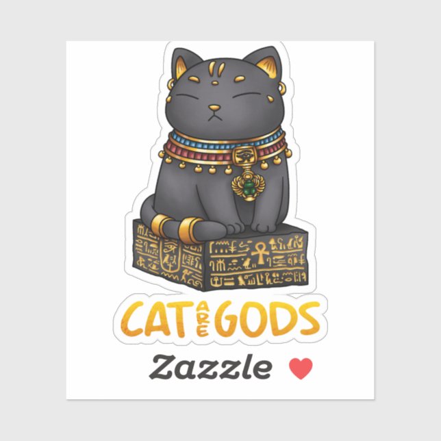 Ägyptische Katze Gott Bastet Katze sind Götter Aufkleber (Blatt)