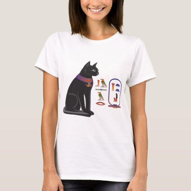 Ägyptische Katzen-Göttin Bastet T-Shirt (Vorderseite)