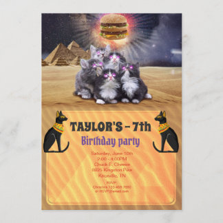 Ägyptische Katzen-Party Einladung