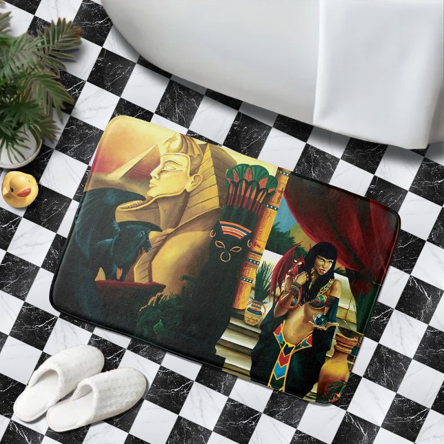 Ägyptische Königin Cat Dragon Badematte (Von Creator hochgeladen)