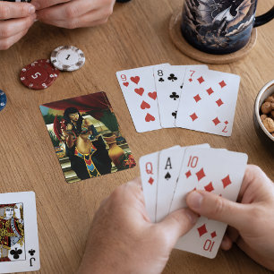 Ägyptische Königin Cat Dragon Spielkarten