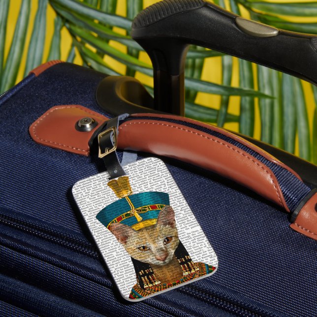 Ägyptische Königin Cat Gepäckanhänger (Vorderseite Insitu 1)