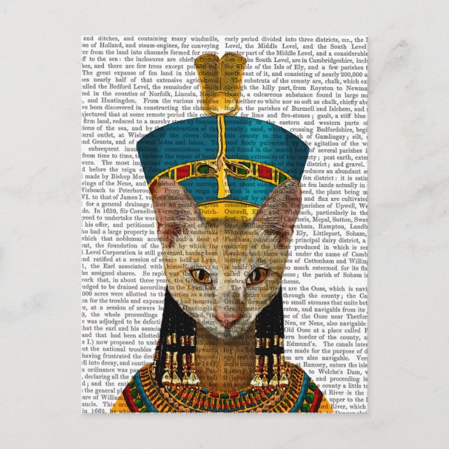 Ägyptische Königin Cat Postkarte (Vorderseite)