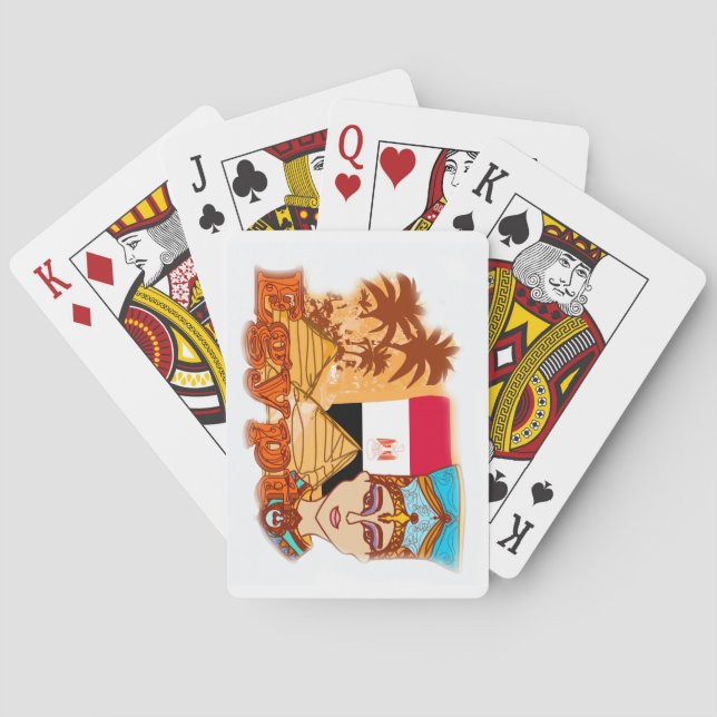 Ägyptische Königin Kleopatra klassische Spielkarten (Rückseite)