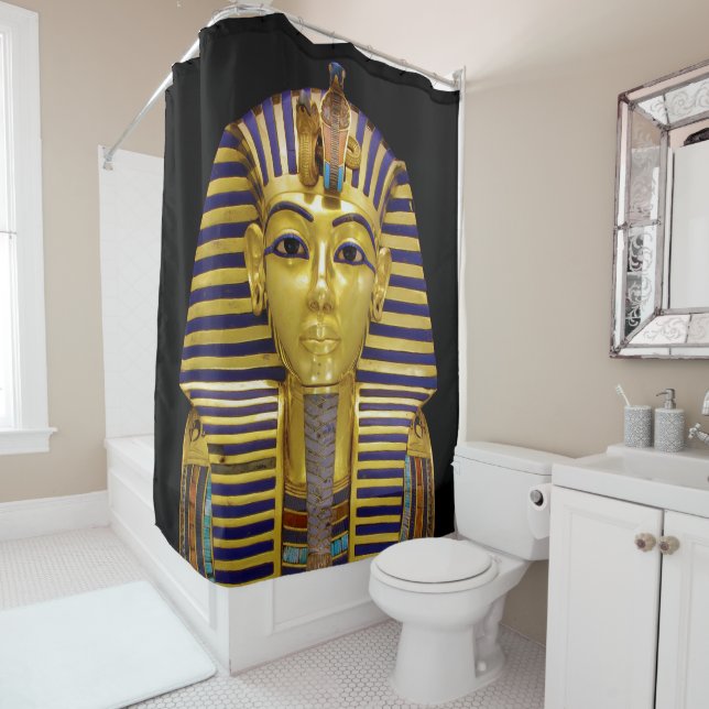 Ägyptische Königliche Goldene Maske Duschvorhang (Beispiel)
