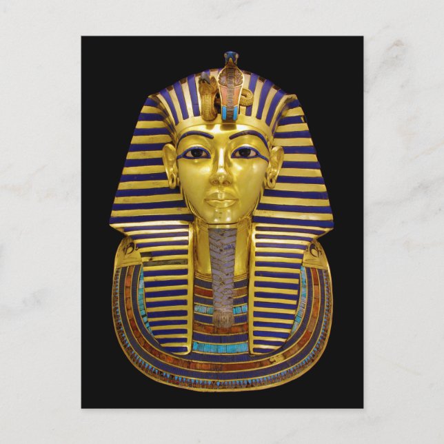 Ägyptische Königliche Goldene Maske Postkarte (Vorderseite)