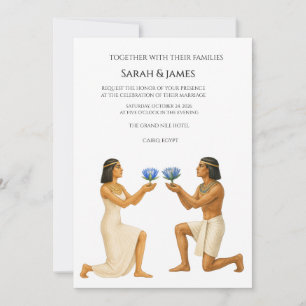 Ägyptische königliche Lotus-Hochzeitseinladung Einladung