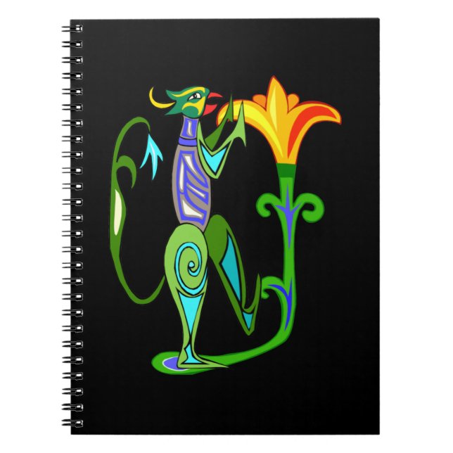 Ägyptische Kunst mit Lotus Blume SpiralNotebook Notizblock (Vorderseite)
