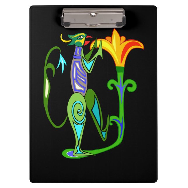 Ägyptische Kunst mit Lotus Blume Zwischenablage Klemmbrett (Vorderseite)