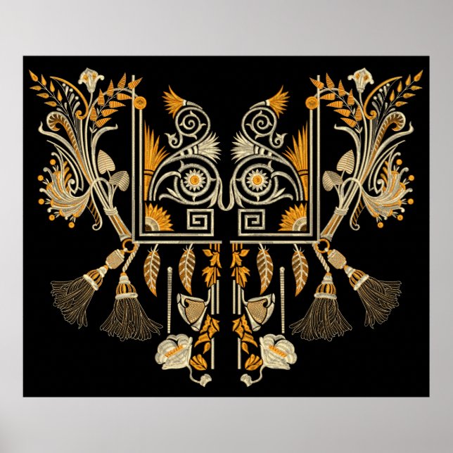 Ägyptische Kunst traditionelle Goldgrenze schaffen Poster (Vorne)