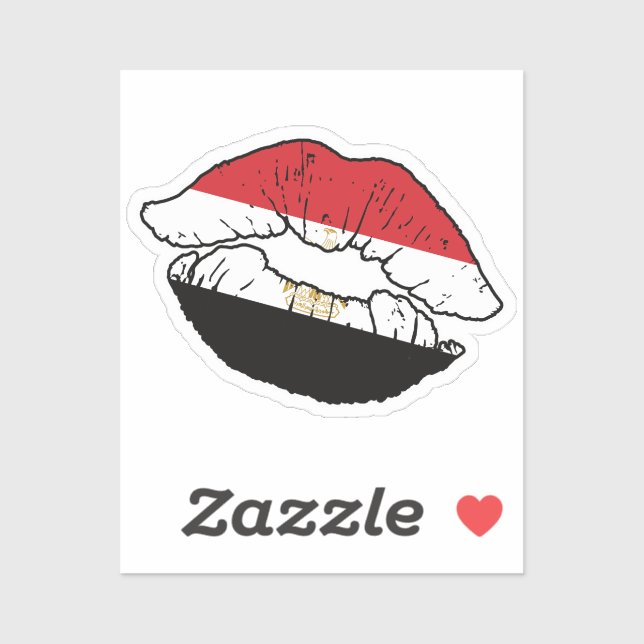 Ägyptische Lipstick-Liebe Aufkleber (Blatt)