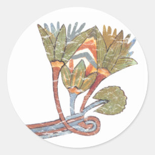 Ägyptische Lotus-Blume Runder Aufkleber
