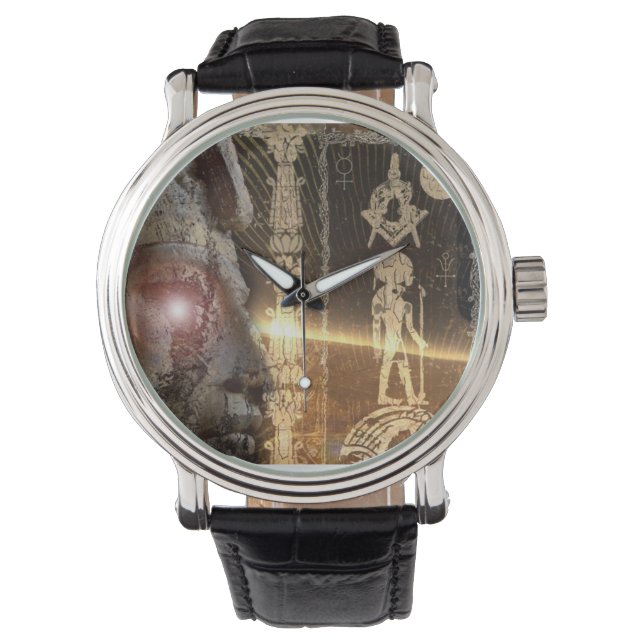 Ägyptische Masonic-Anunnaki-Uhr Armbanduhr (Vorderseite)