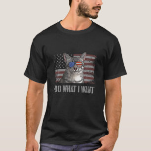 Ägyptische Mau Cat I Do, was ich Gewollt Retro USA T-Shirt