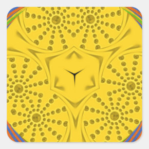 Ägyptische Motif Art Print Checkered Frame Design Quadratischer Aufkleber