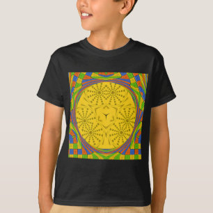 Ägyptische Motif Art Print Checkered Frame Design T-Shirt