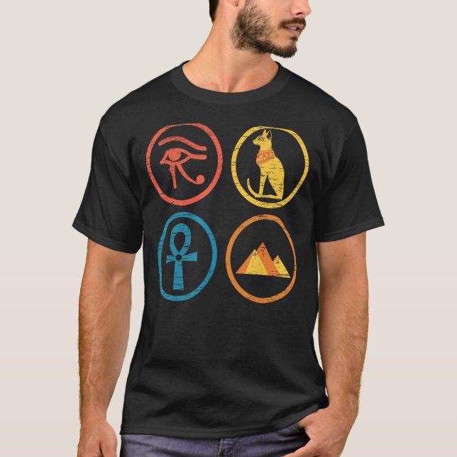 Ägyptische Mythologie Ägypten Pyramide Antiker Ägy T-Shirt (Vorderseite)